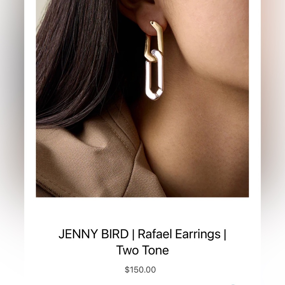 Jenny bird two toned earrings